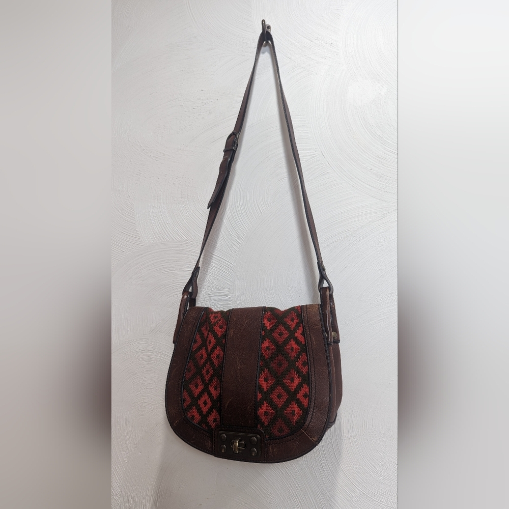 Folksy Autumn Tapestry Crossbody Purse